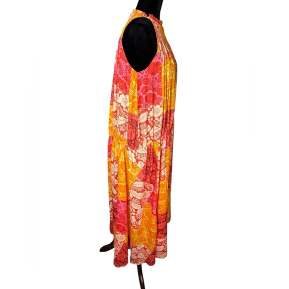 Ann Taylor Floral Patchwork Maxi Dress - Orange and Pink NWOT - Picture 6 of 11